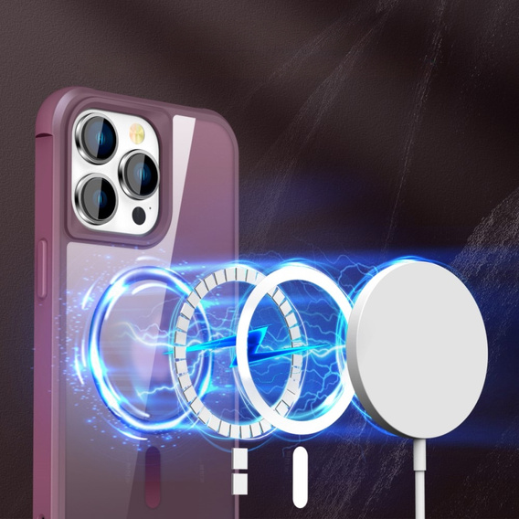 Магнітний чохол Magsafe для iPhone 15 Pro Max, бордовий