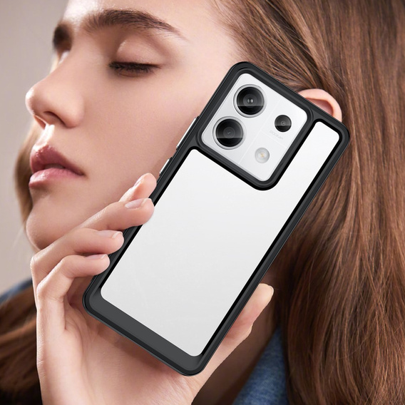 Чoхол до Xiaomi Redmi Note 13 Pro 5G, Fusion Hybrid, прозорий / чорний