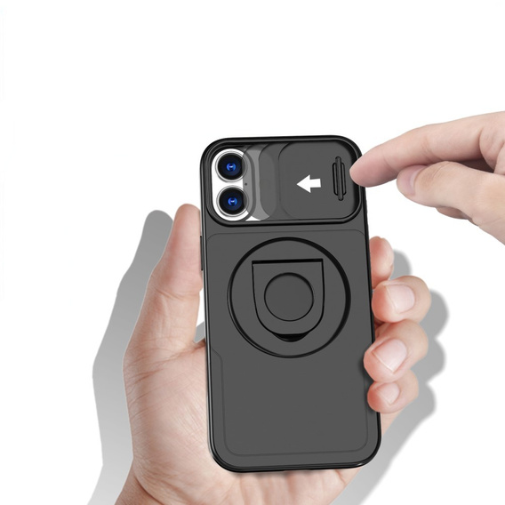 Чохол для iPhone 16 Plus, Military Magnet, для MagSafe, чорний