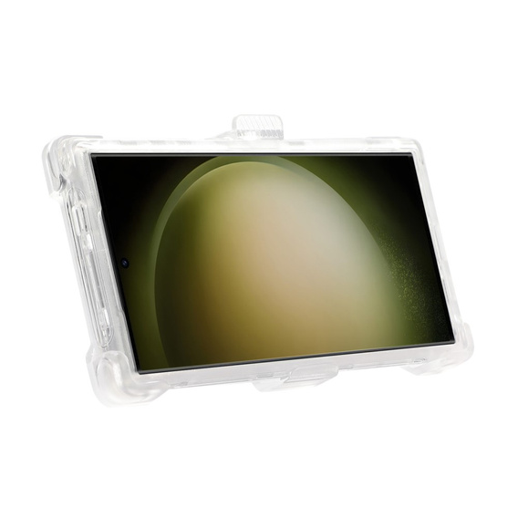 Бронечохол для Samsung Galaxy S24 Ultra, Belt Clip, з кліпсою, прозорий