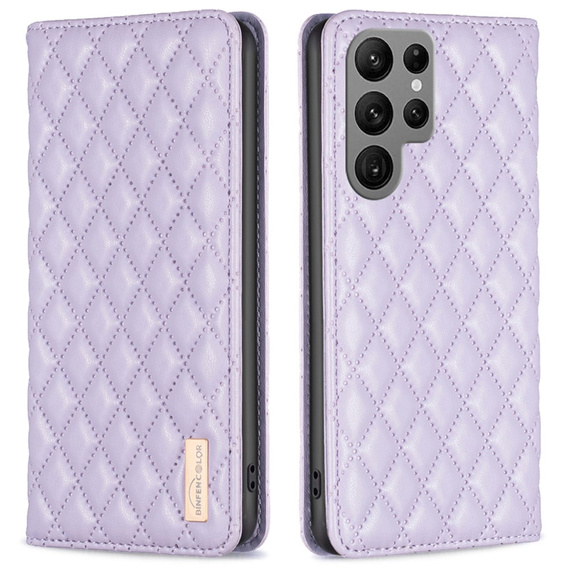 Чохол-книжка для Samsung Galaxy S25 Ultra, Wallet, BINFEN COLOR, фіолетовий