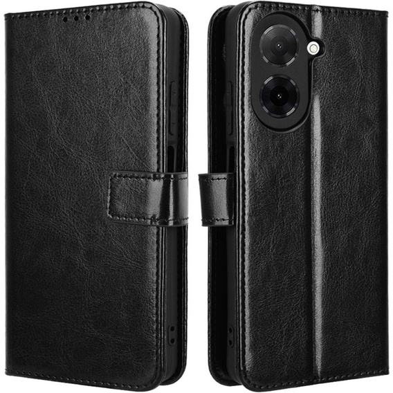Откидной чехол для Xiaomi Redmi A5, Crazy Horse Wallet, чёрный