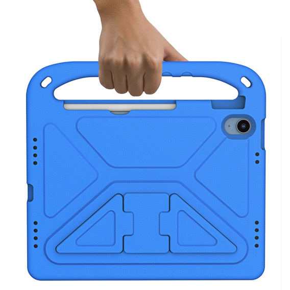 Детский чехол для iPad 11" 2025 A16 (11 gen.) / iPad 10.9" 2022 (10 gen.), с ручкой, синий