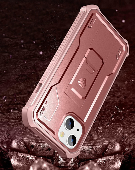 Броньований чохол для iPhone 13 mini, Dexnor Full Body, рожевий rose gold