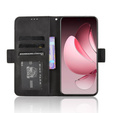 Футляр з клапаном для Oppo Reno 13 Pro, Card Slot, чорний