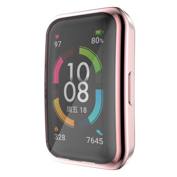 Чехол 2в1 с защитой экрана для часов Huawei Band 6/7, Pink