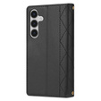 чехол-крышка для Samsung Galaxy A56 5G, Rhombus Crossbody Leather, чёрный