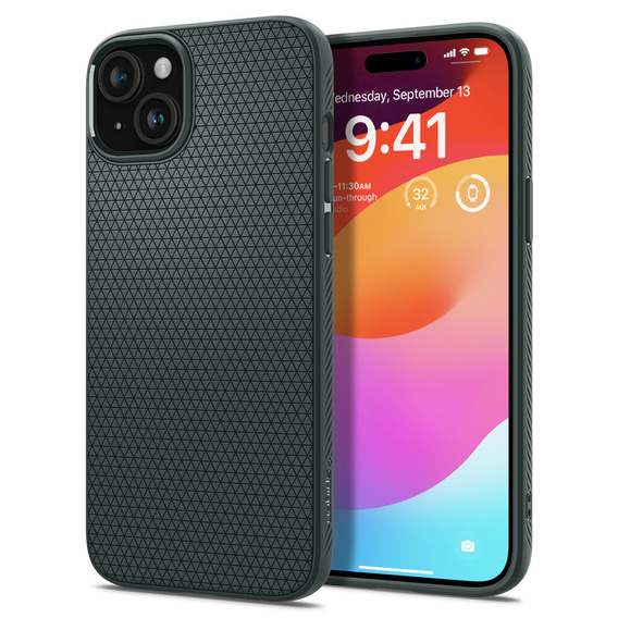 Чехол Spigen до Apple iPhone 15, Liquid Air, чёрный