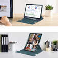 Чехол клавиатура для Samsung Galaxy Tab S6 Lite 2024 / 2022 / 2020, Rotary 360° Leather, тёмно-зелёный