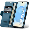 Чохол для Samsung Galaxy S25, ERBORD Glossy Litchi, гаманець з клапаном, м'яти