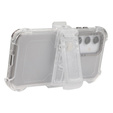 Бронечохол для Samsung Galaxy S24, Belt Clip, з кліпсою, прозорий / чорний