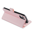 Откидной чехол для iPhone 14, Wallet Zipper Pocket, розовый