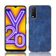 Кожаный чехол ERBORD для Vivo Y20/Y20i/Y20s/Y11s - Blue