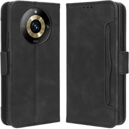 Футляр з клапаном для Realme 11 Pro 5G / Pro+ 5G, Card Slot, чорний