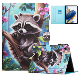 Чехол для Lenovo Tab M10 Plus TB-X606F, с откидной крышкой, raccoon