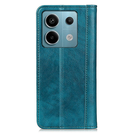 Чехол до Xiaomi Redmi Note 13 Pro 5G, Wallet Litchi Leather, зелёный