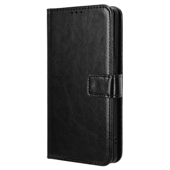 Откидной чехол для Infinix Zero 30 5G, Crazy Horse Wallet, чёрный