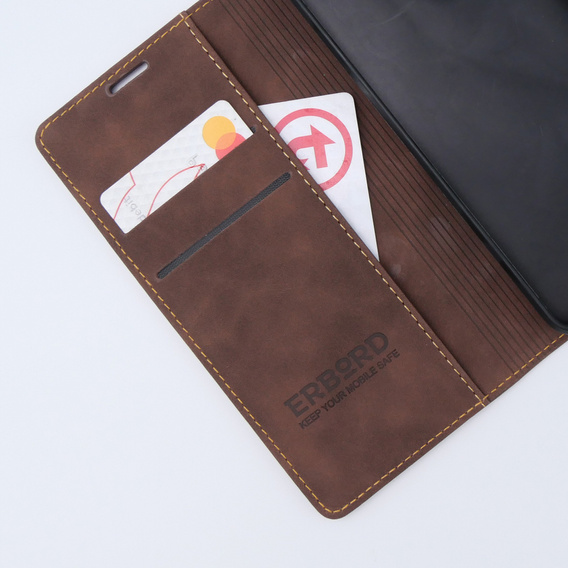 Чохол для Motorola Moto G13/ G23 4G, ERBORD Vintage, гаманець з клапаном, кава