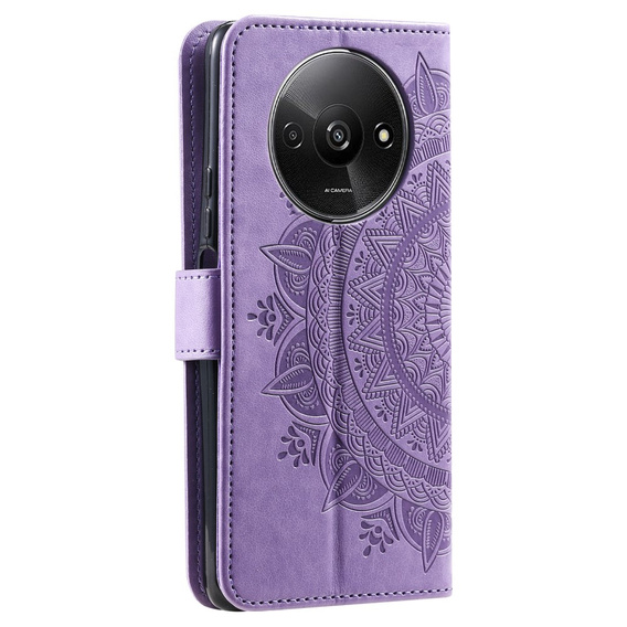 Откидной чехол для Xiaomi Redmi A3, Mandala, фиолетовый