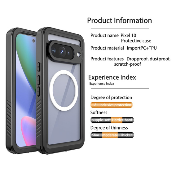 Водонепроникний чохол Redpepper IP68 із захистом 360° та MagSafe для Google Pixel 10
