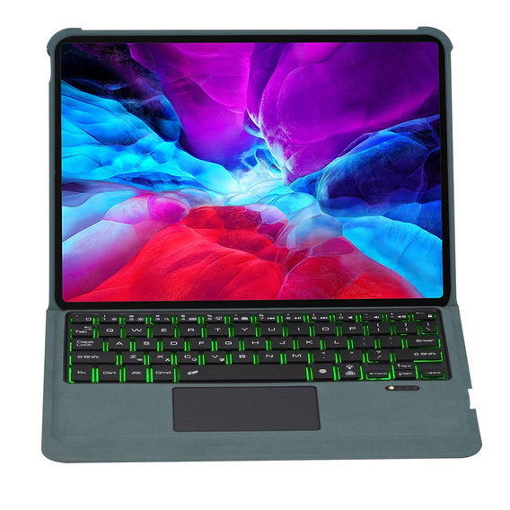 Чехол + клавиатура iPad Air 10.9 4 2020 / 5 2022, TouchPad Pen Slot, зелёный
