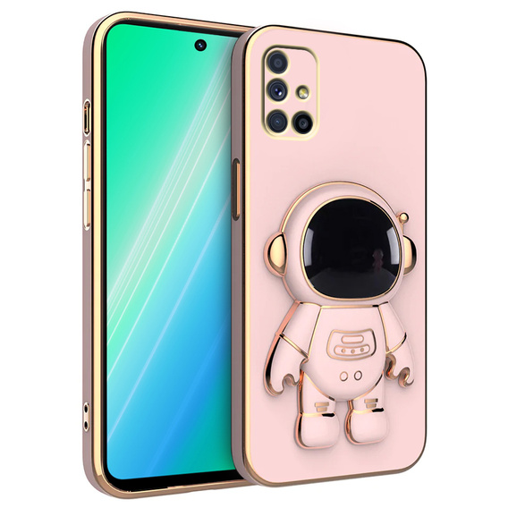 Чехол до Samsung Galaxy M51, Astronaut, розовый rose gold