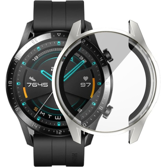 Чехол 2в1 с защитой экрана для часов Huawei Watch GT 2 46mm, Silver