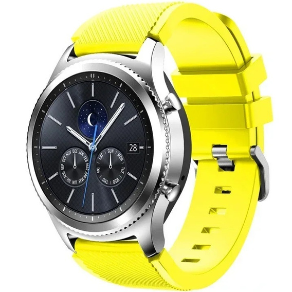 Силиконовый ремешок Twill Texture 22mm, Yellow