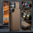 CASEME флип-кейс для Samsung Galaxy S25 Ultra, Litchi Wallet, коричневый