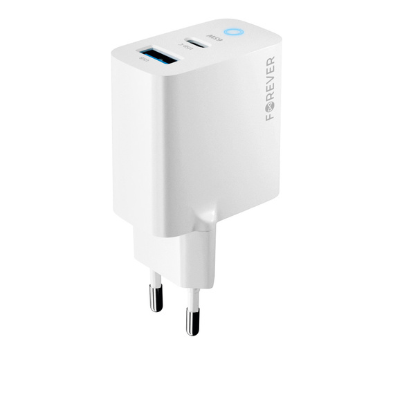 Зарядний пристрій Forcell 65W GaN 2x USB C 1x USB A , White