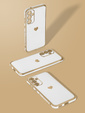 Чехол для Samsung Galaxy S23 FE, Electro heart, белый + полное клеевое керамическое стекло