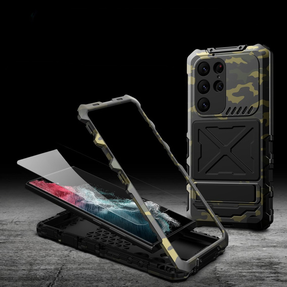 Броньований чохол для Samsung Galaxy S24 Ultra, Military Kickstand, зелений