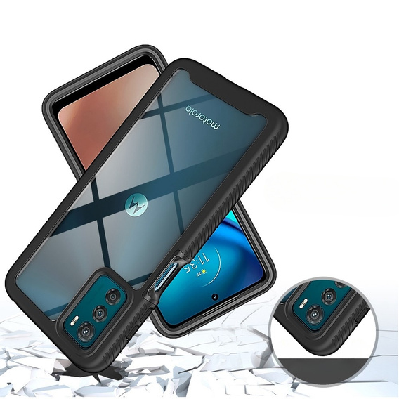 Чехол для Motorola Moto G42 4G, Shockproof, с пленкой, чёрный
