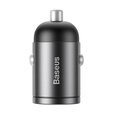 Baseus Автомобільний зарядний пристрій  2-Port USB i USB Type-C PD40W/QC3.0 - Grey