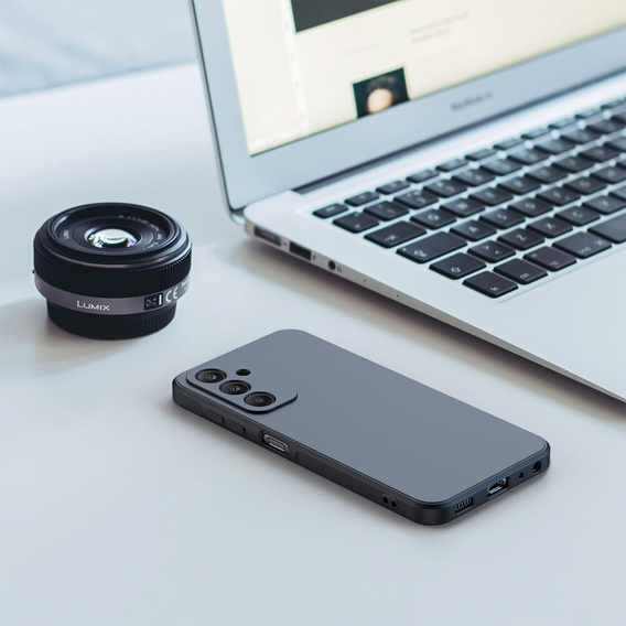 Тонкий чохол до Samsung Galaxy A15 5G, Slim Matt, чорний + Скло 9H