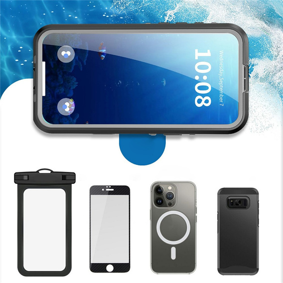 Чохол для iPhone 17 Pro Max, водонепроникний IP68, SHELLBOX MagSafe, чорний