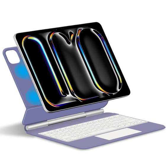 Чехол-клавиатура для iPad Pro 11" 2024, Magnetic Keyboard Touchpad, фиолетовый