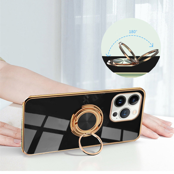 Чехол до iPhone 13 Pro Max, Electro Ring, чёрный