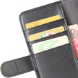 Чехол Wallet до Xiaomi Redmi Note 9, Genuine Leather, Black