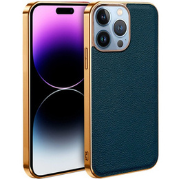 Чехол до iPhone 14 Pro, Cowhide Leather, зелёный
