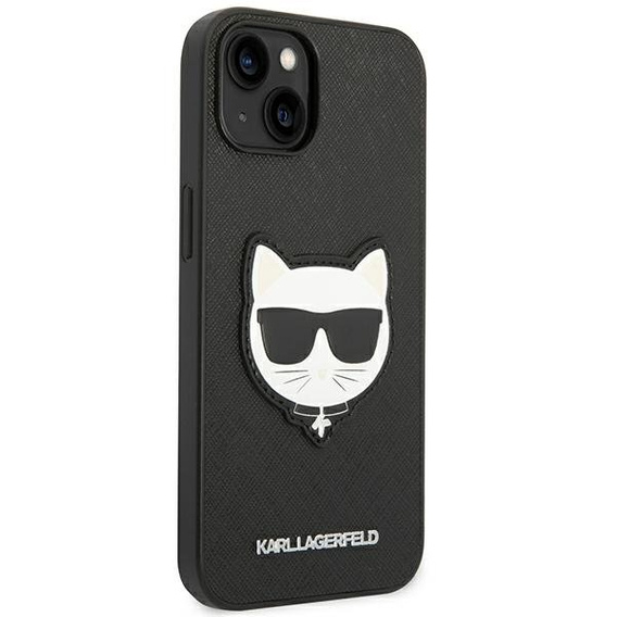 Чoхол Karl Lagerfeld до iPhone 14 Plus, Saffiano Choupette Head Patch, чорний