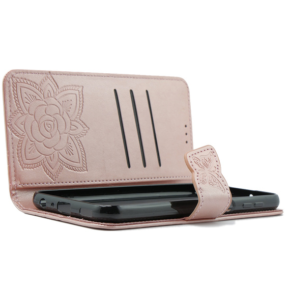 Чохол-книжка для Samsung Galaxy S23 FE, Butterfly, рожевий rose gold