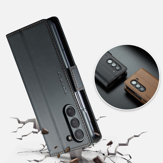 CASEME флип-кейс для Samsung Galaxy Z Fold6 5G, Litchi Wallet, чёрный