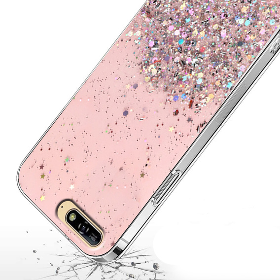 Чoхол до Huawei Y6 2018 / Honor 7A, Glittery, рожевий