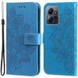 Откидной чехол для Xiaomi Redmi Note 12 4G, Mandala Flower, синий