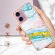 Защитный чехол для Motorola Moto G24 / G24 Power / G04, Marble Slim Case, синий