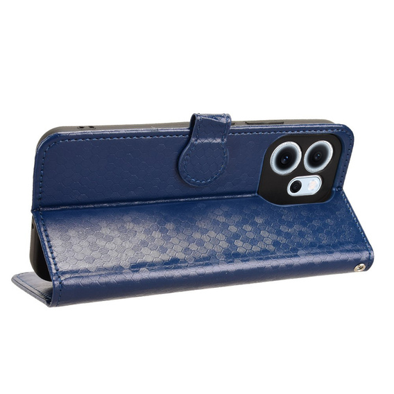 Чехол с откидной крышкой для Oppo Reno 14F, Wallet Rhombus, синий