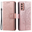 Чохол-книжка для Samsung Galaxy A14 4G/5G, Mandala, рожевий rose gold