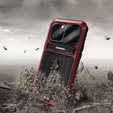 Бронированный чехол для iPhone 14 Pro, Metal Hybrid, красный