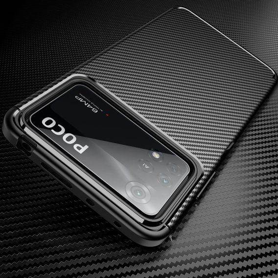 Чoхол до Xiaomi Poco X4 Pro 5G, Carbon Gel, чорний